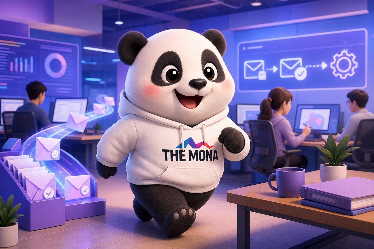 Gấu MONA hân hoan di chuyển, công việc nhắc nợ thủ công đã được tự động hóa, giải phóng nhân sự tạo giá trị mới.