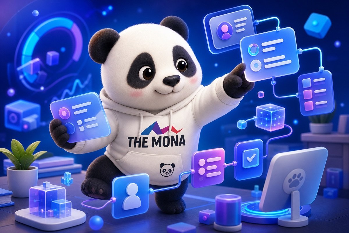Gấu MONA quyết tâm thực hiện các bước trong quy trình tự động hóa cảnh báo công nợ, thể hiện sự linh hoạt của giải pháp.