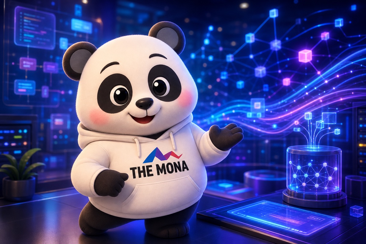 Chú gấu MONA thể hiện sự nhẹ nhõm khi hiểu rõ cách phần mềm tự động hóa phòng thu mua của MONA hoạt động.
