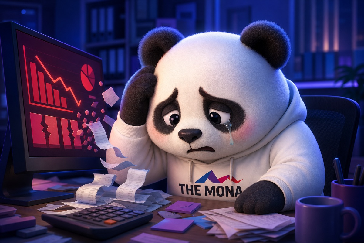 Chú gấu MONA căng thẳng, lo lắng về chi phí không được tối ưu trong phòng thu mua.