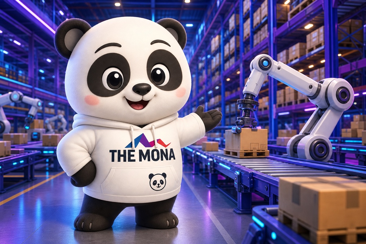 Chú gấu MONA tự tin mời gọi khám phá giải pháp tự động hóa phòng thu mua hiệu quả.