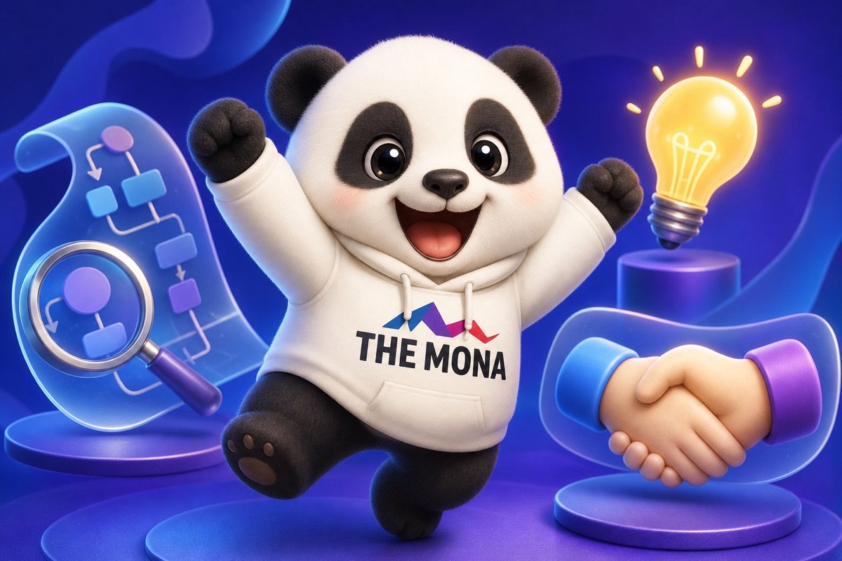 Infographic về quy trình tư vấn miễn phí của MONA, bao gồm phân tích quy trình, chỉ ra tiềm năng và tư vấn 1-1, không bán hàng, giúp doanh nghiệp tự động hoá quy trình đặt hàng.