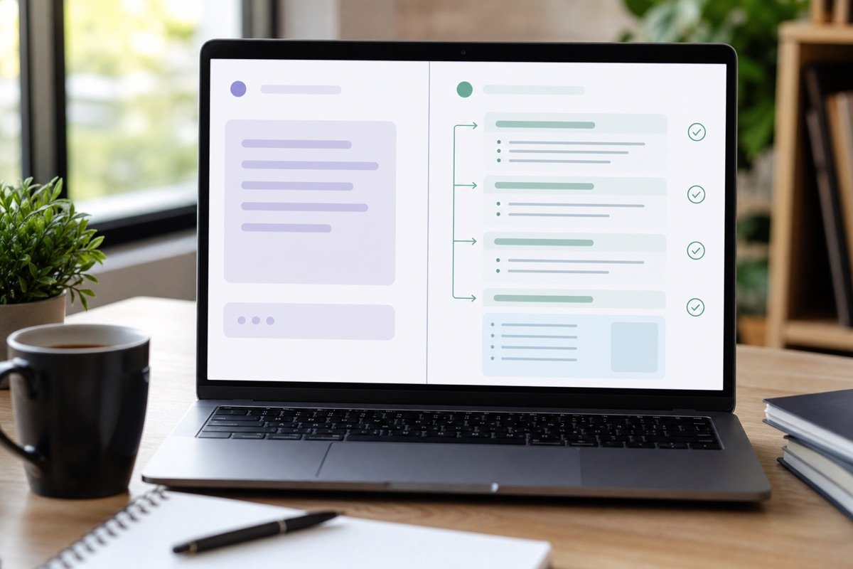 Ví dụ prompt và kết quả từ Claude hoặc Gemini khi tạo dàn ý bài viết chuẩn SEO