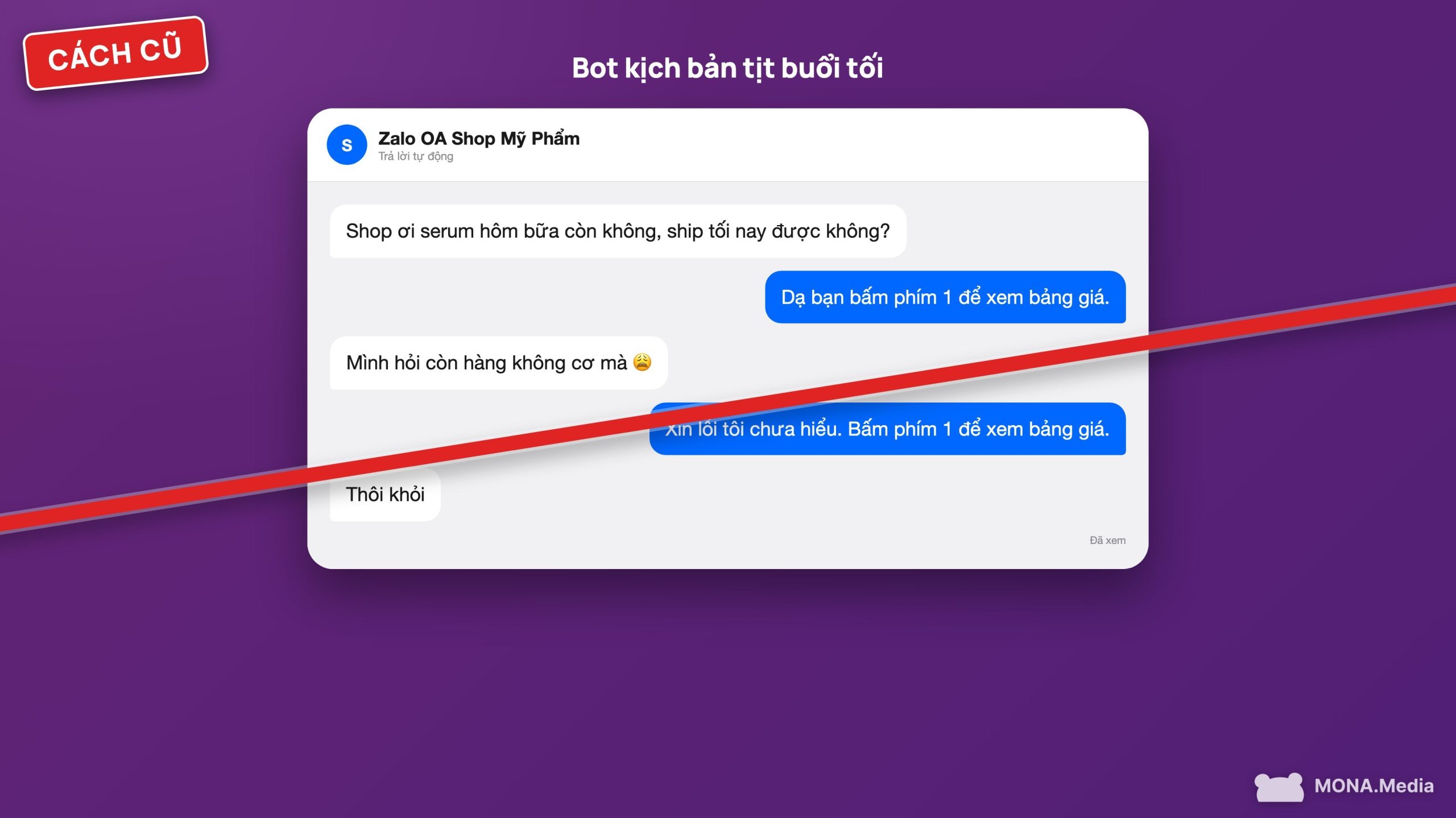Khách nhắn Zalo OA buổi tối mà bot cũ trả lời sai, AI trả lời tự động Zalo thay thế
