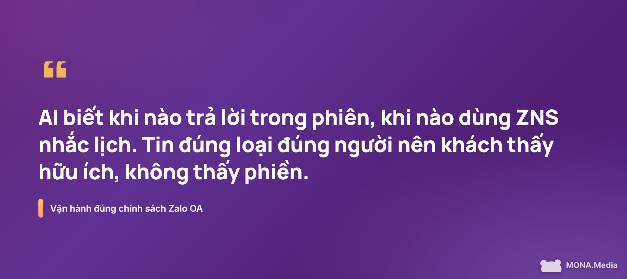 AI trả lời tự động Zalo dùng tin trong phiên và ZNS đúng cách, không spam khách