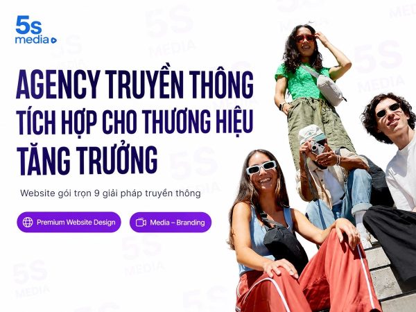 Card dự án thiết kế website 5S Media agency truyền thông tích hợp