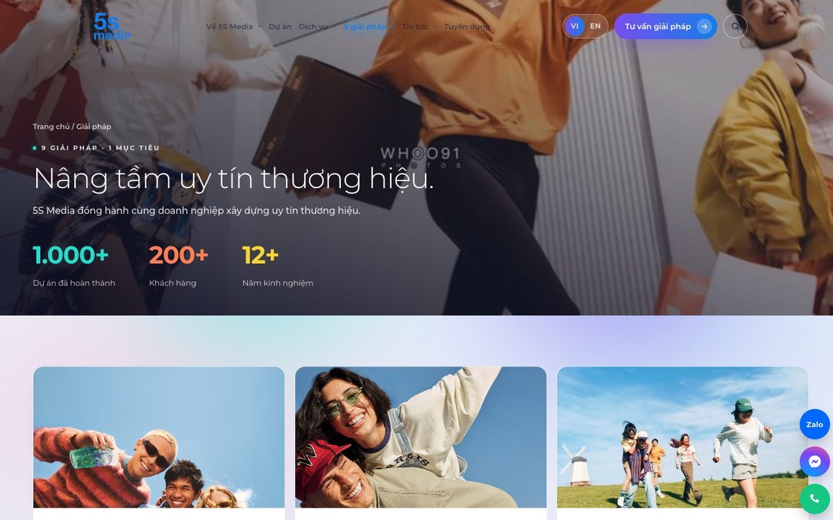 Trang 9 giải pháp truyền thông 5S Media