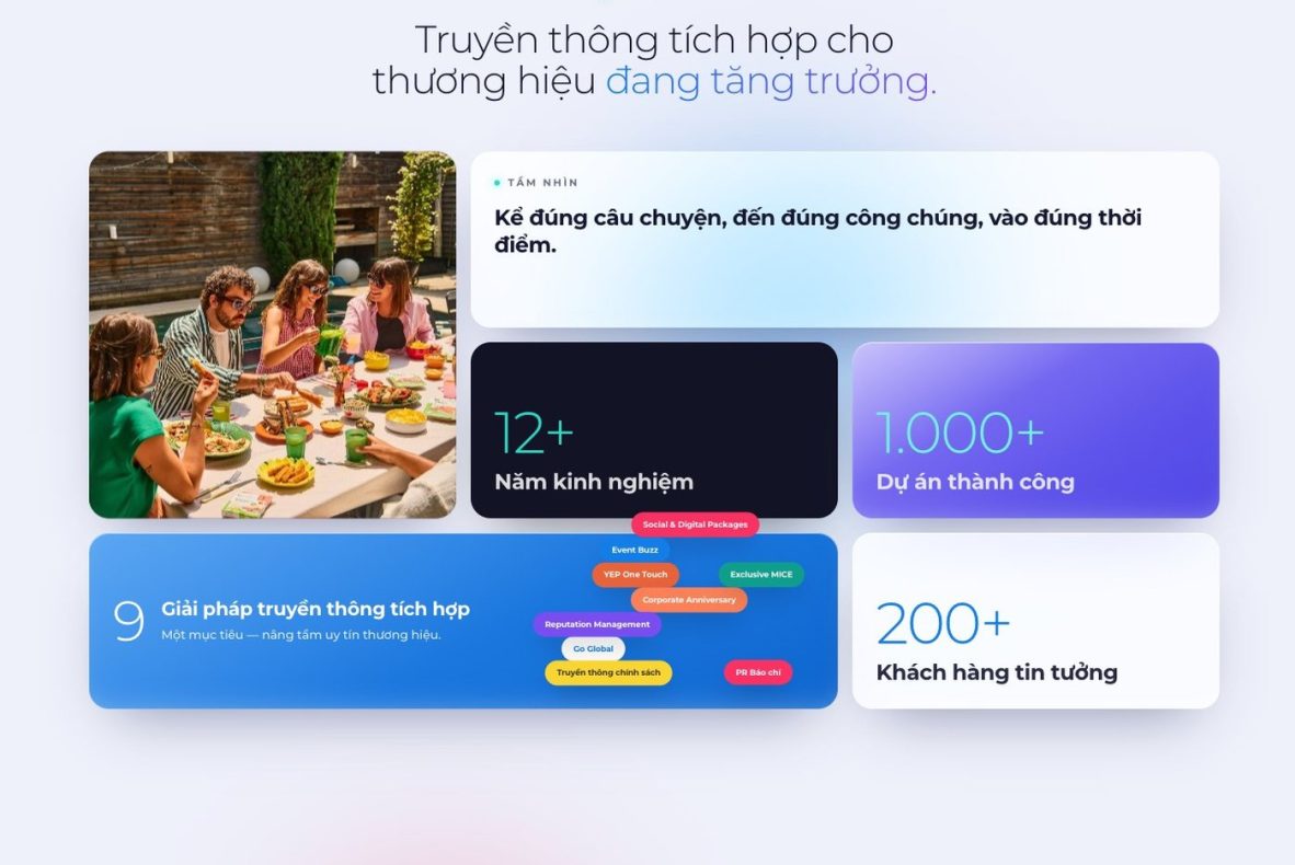 Điểm nhấn giao diện website 5S Media