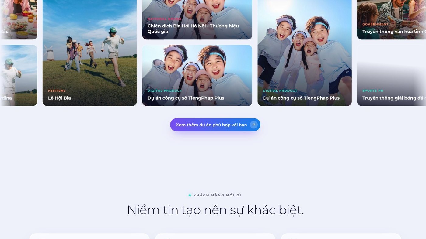 Khối dự án tiêu biểu website 5S Media