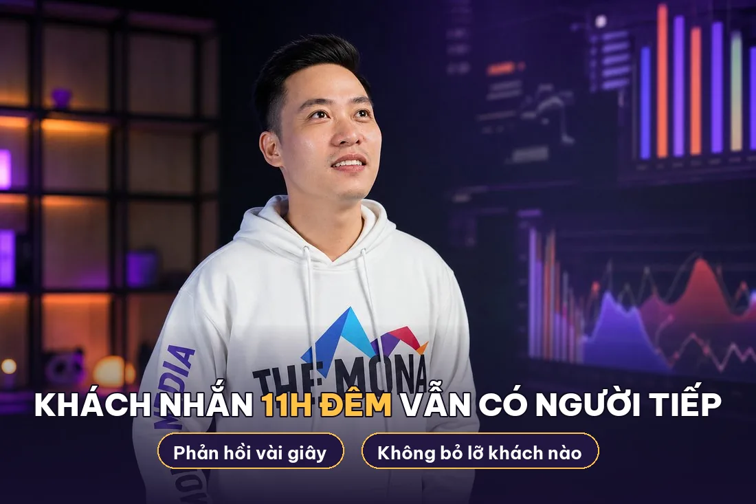 Khách nhắn Zalo 11h đêm vẫn có chatbot tiếp trong vài giây