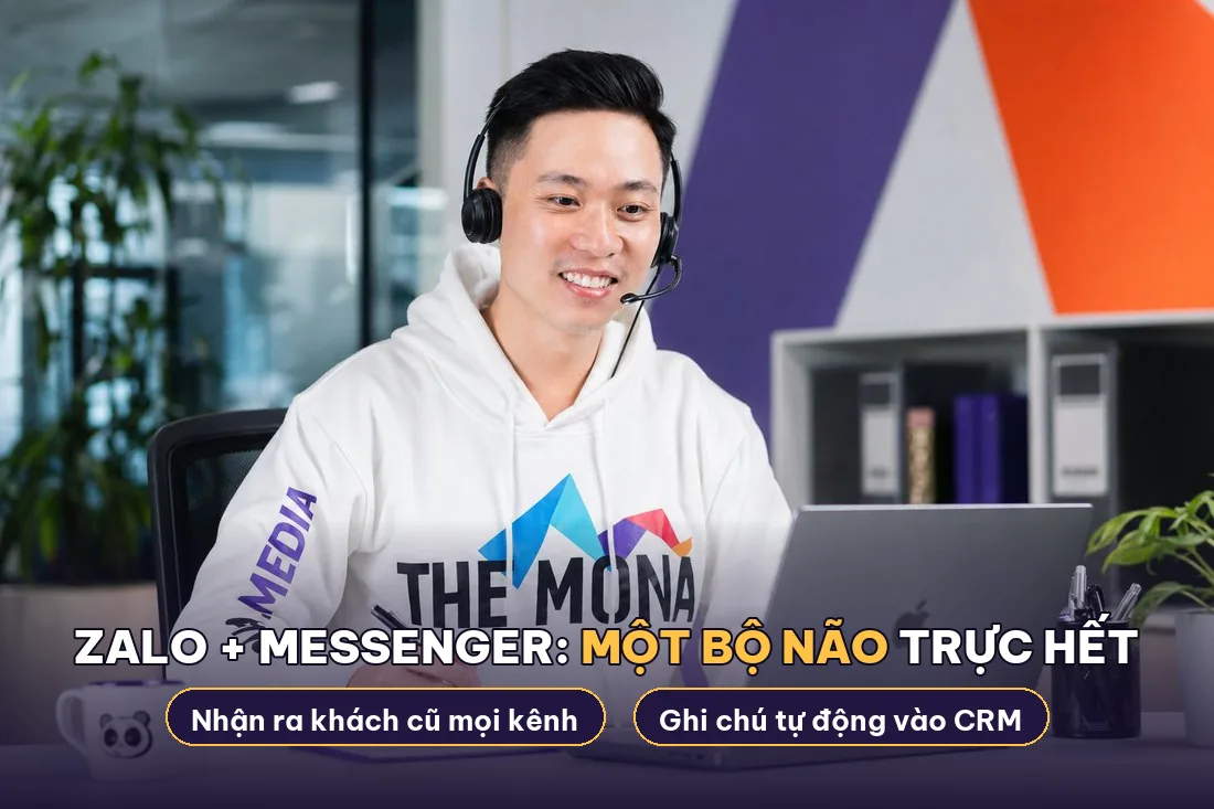Chatbot Zalo và Messenger dùng chung một bộ não, nhận ra khách cũ mọi kênh