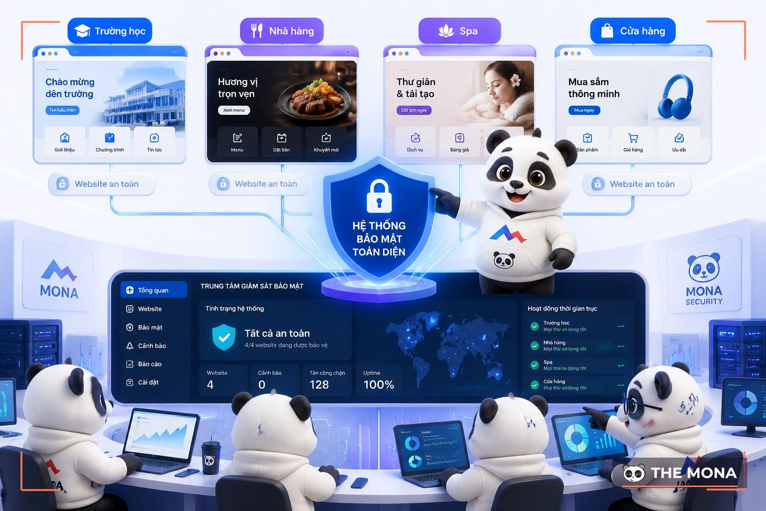 Đội MONA bảo mật website nhiều ngành nghề