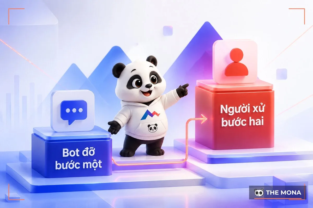 Chatbot tiếp nhận khiếu nại bước một, người thật xử lý bước hai