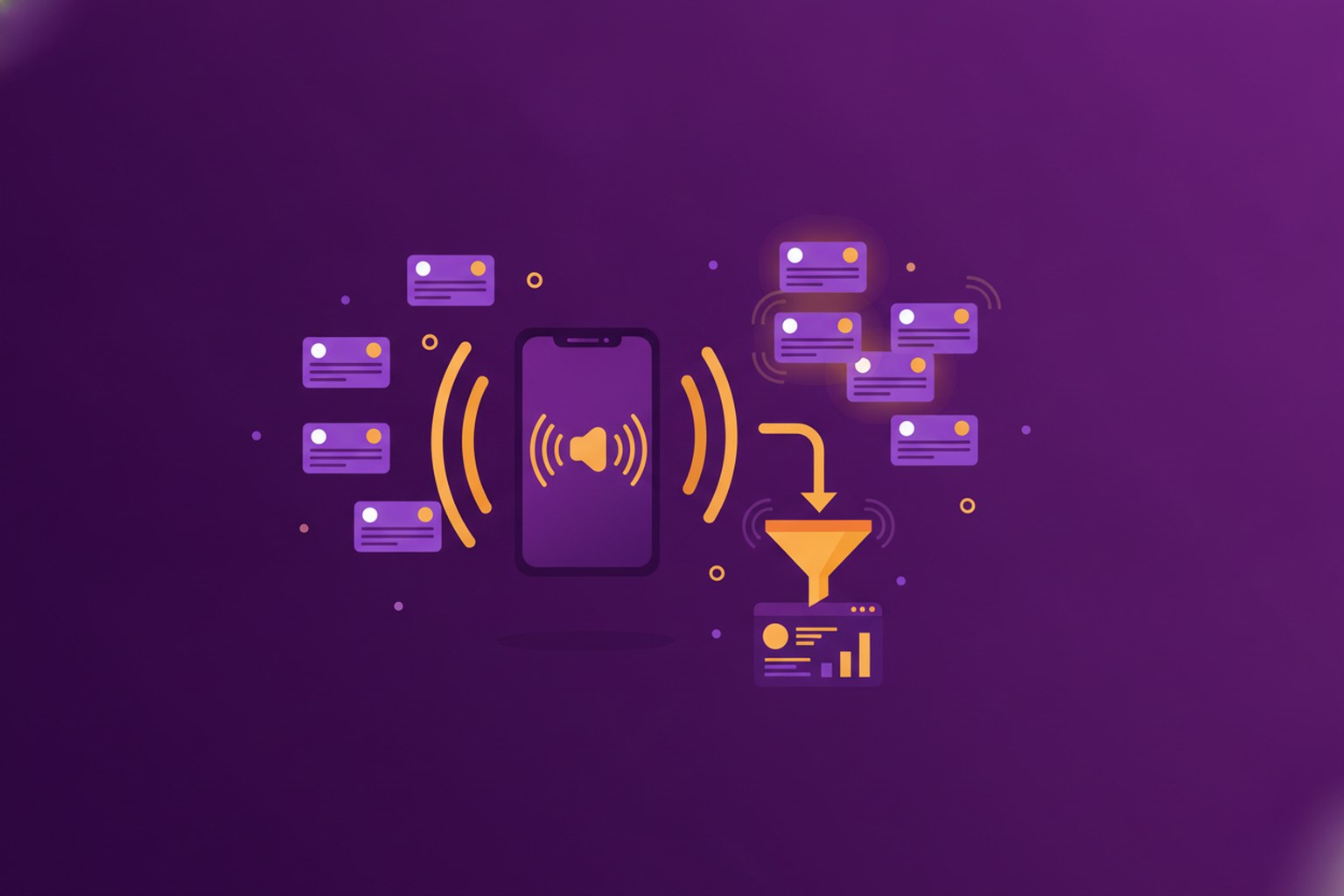 Callbot gọi rà khách nguội, lọc lead nóng vào phễu CRM, minh hoạ flat vector