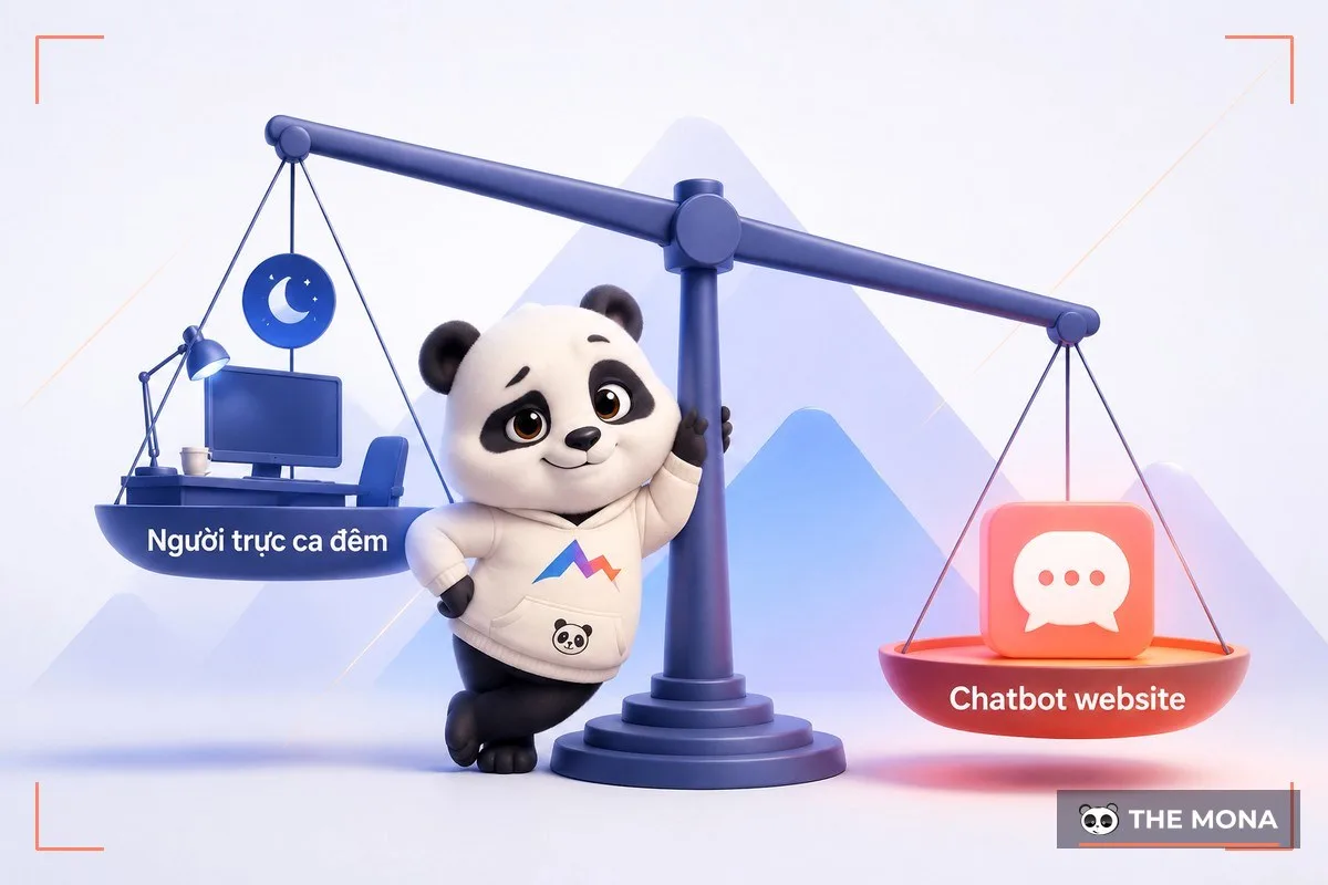 So sánh chi phí người trực ca đêm và chatbot website