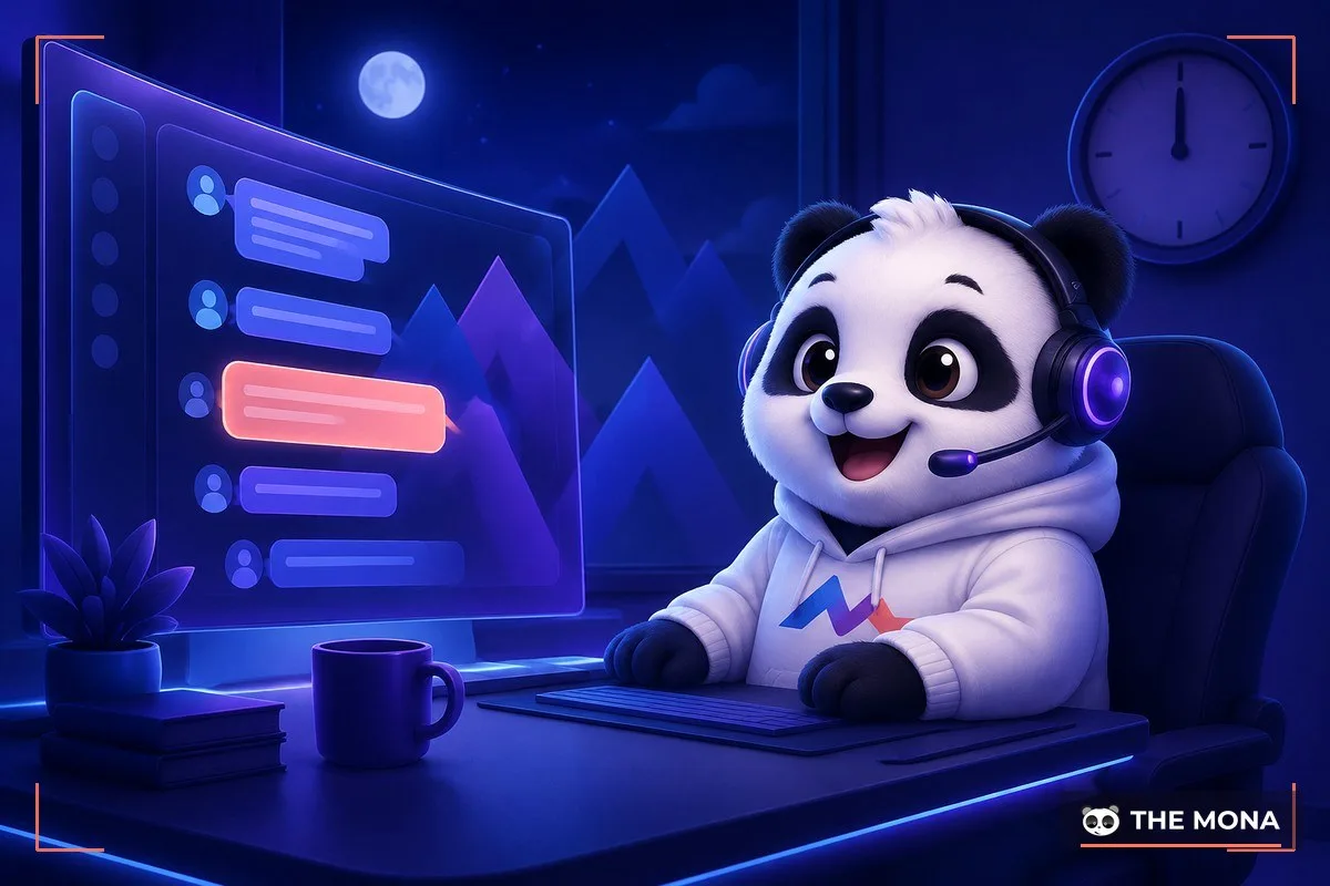 Gấu MONA trực tin nhắn khách lúc nửa đêm thay người
