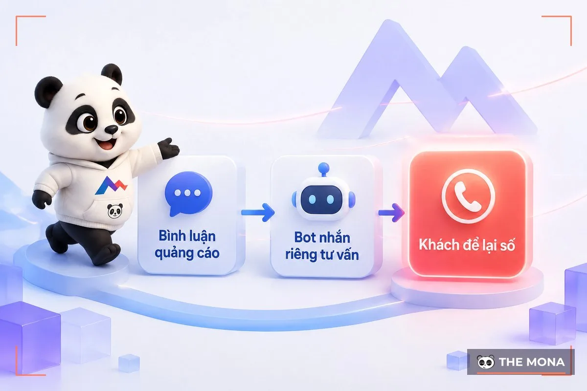 Ba bước chatbot Messenger đưa khách từ bình luận tới số điện thoại