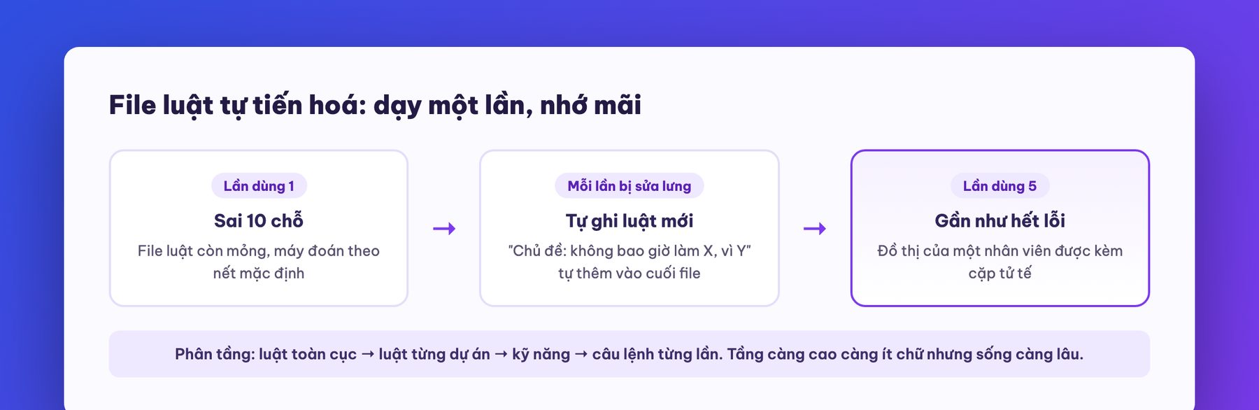File luật tự tiến hoá của agent