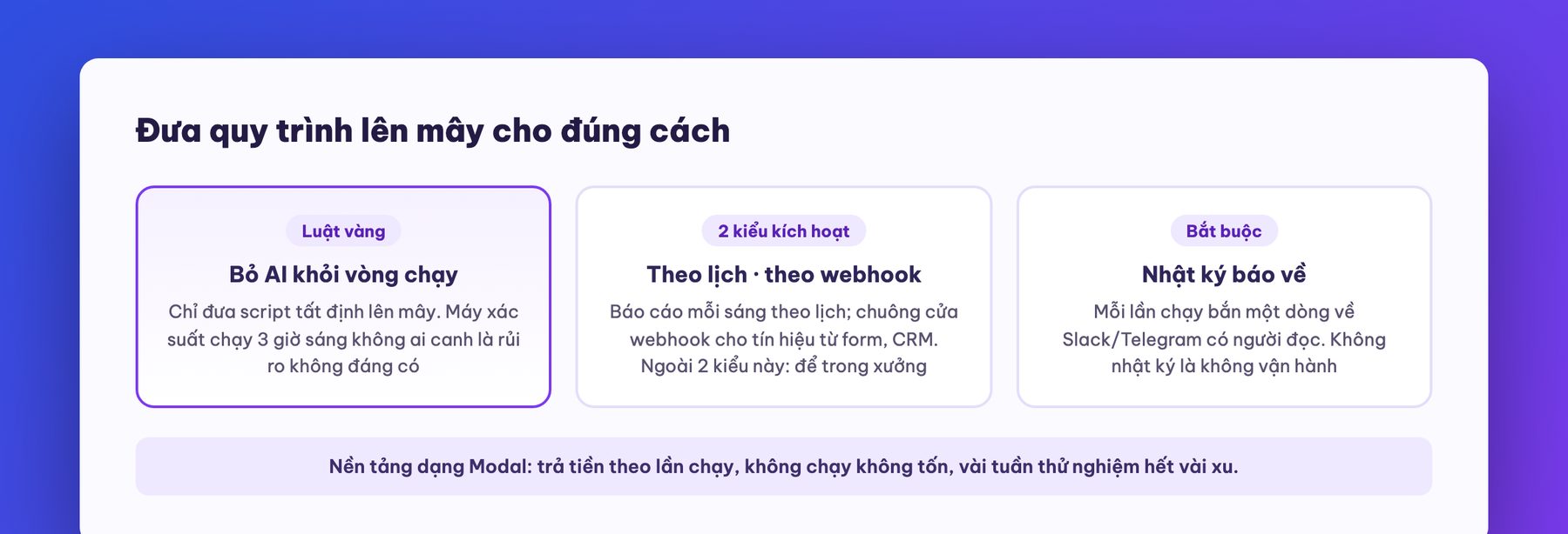 Đưa quy trình agentic lên mây