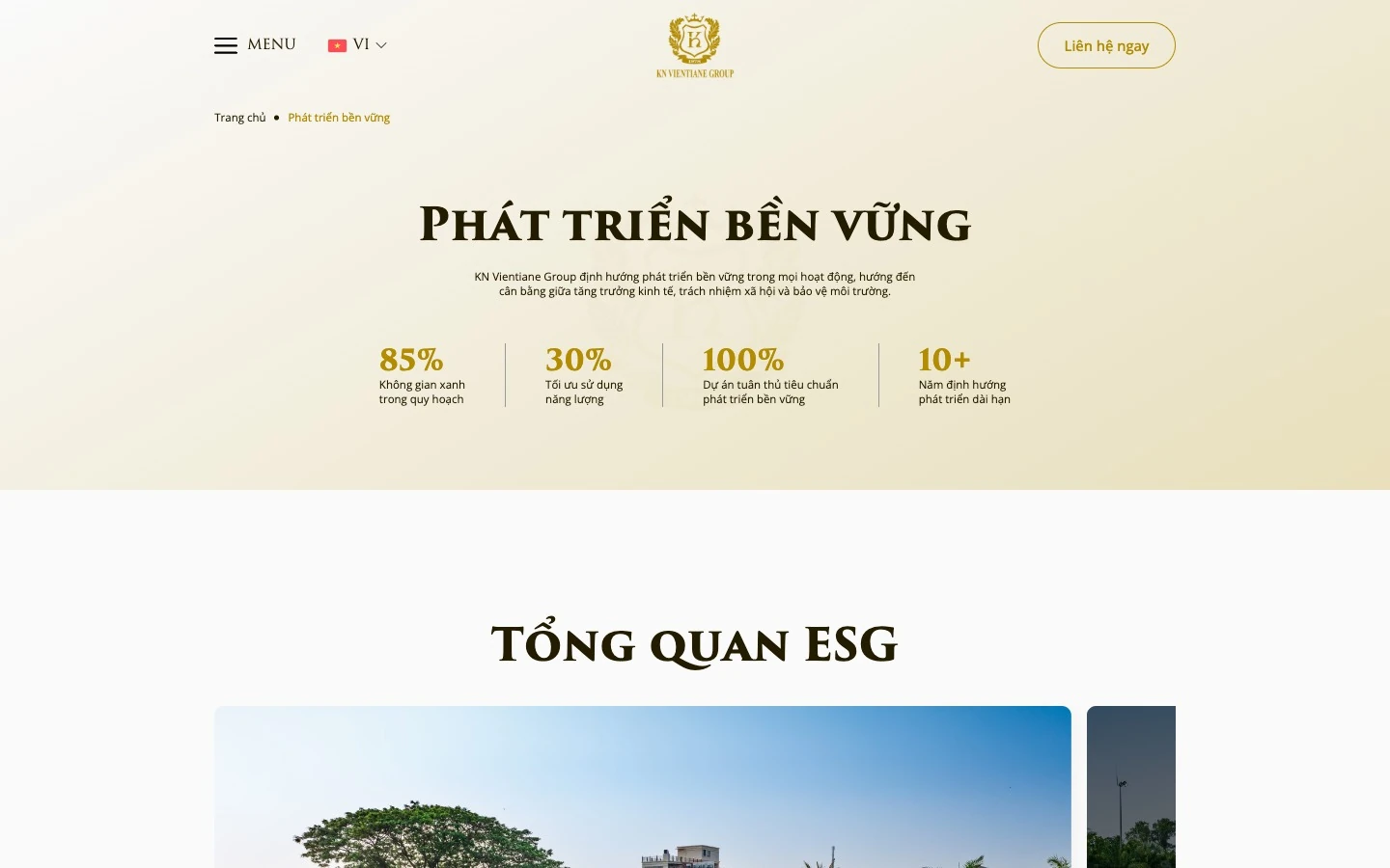 Trang phát triển bền vững và tổng quan ESG của KN Vientiane Group