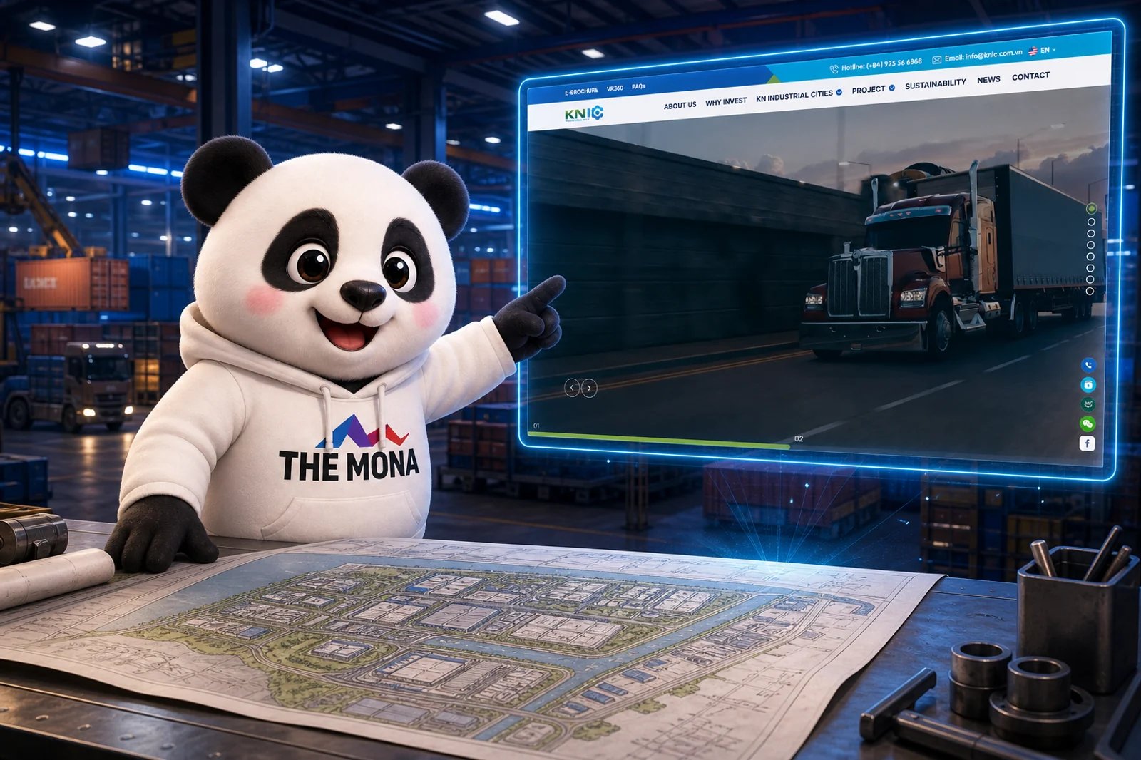 KNIC - web 3D + Gấu MONA