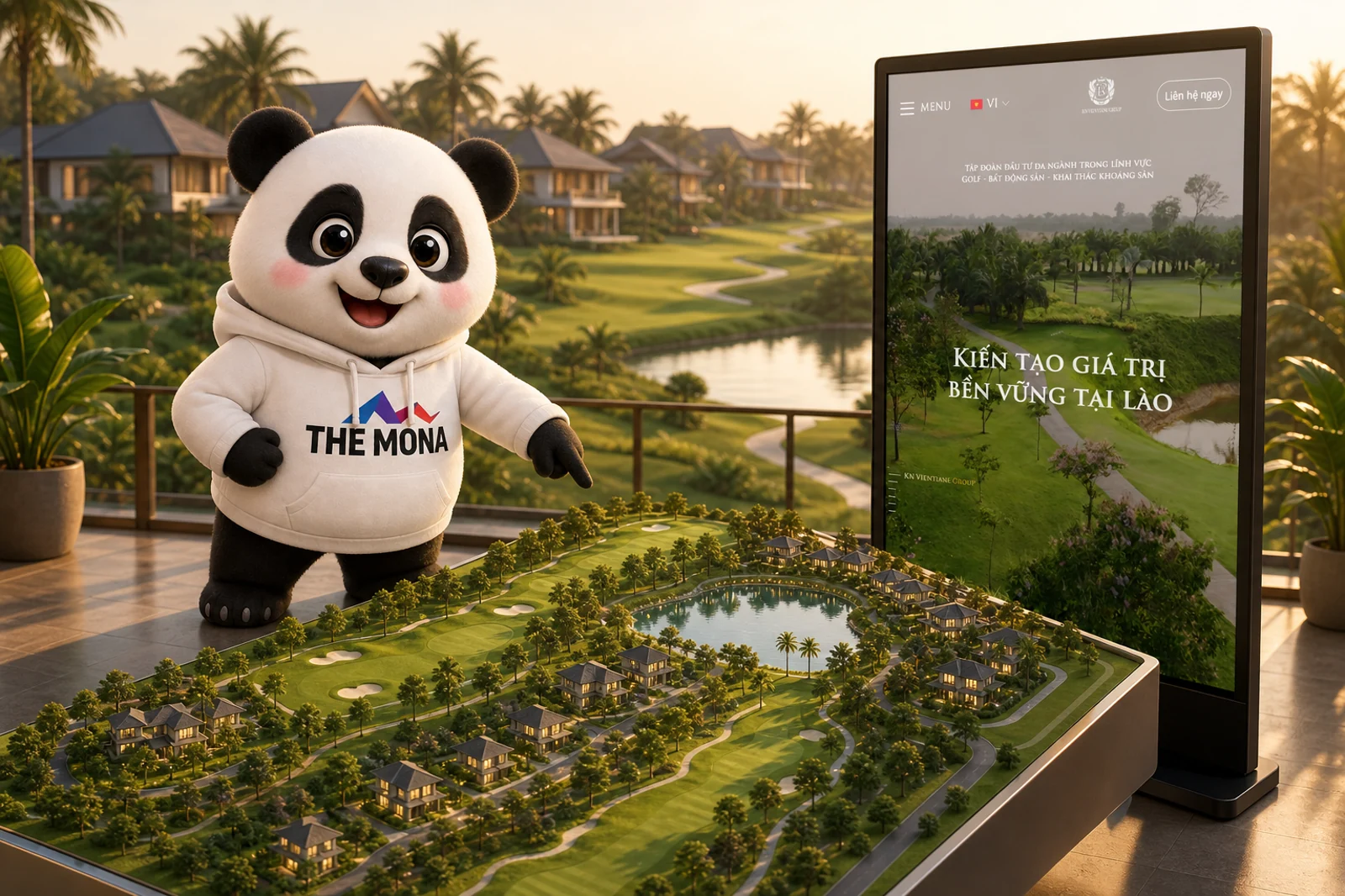 KN Vientiane - web 3D + Gấu MONA