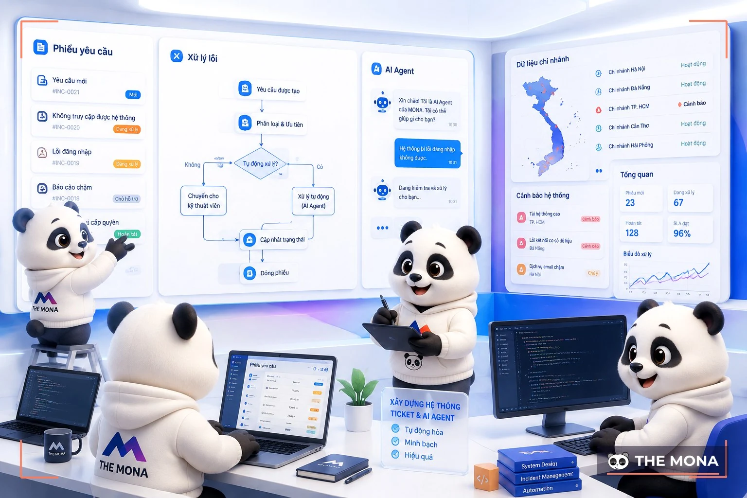 Đội gấu MONA xây dựng hệ thống ticket IT cho khách hàng