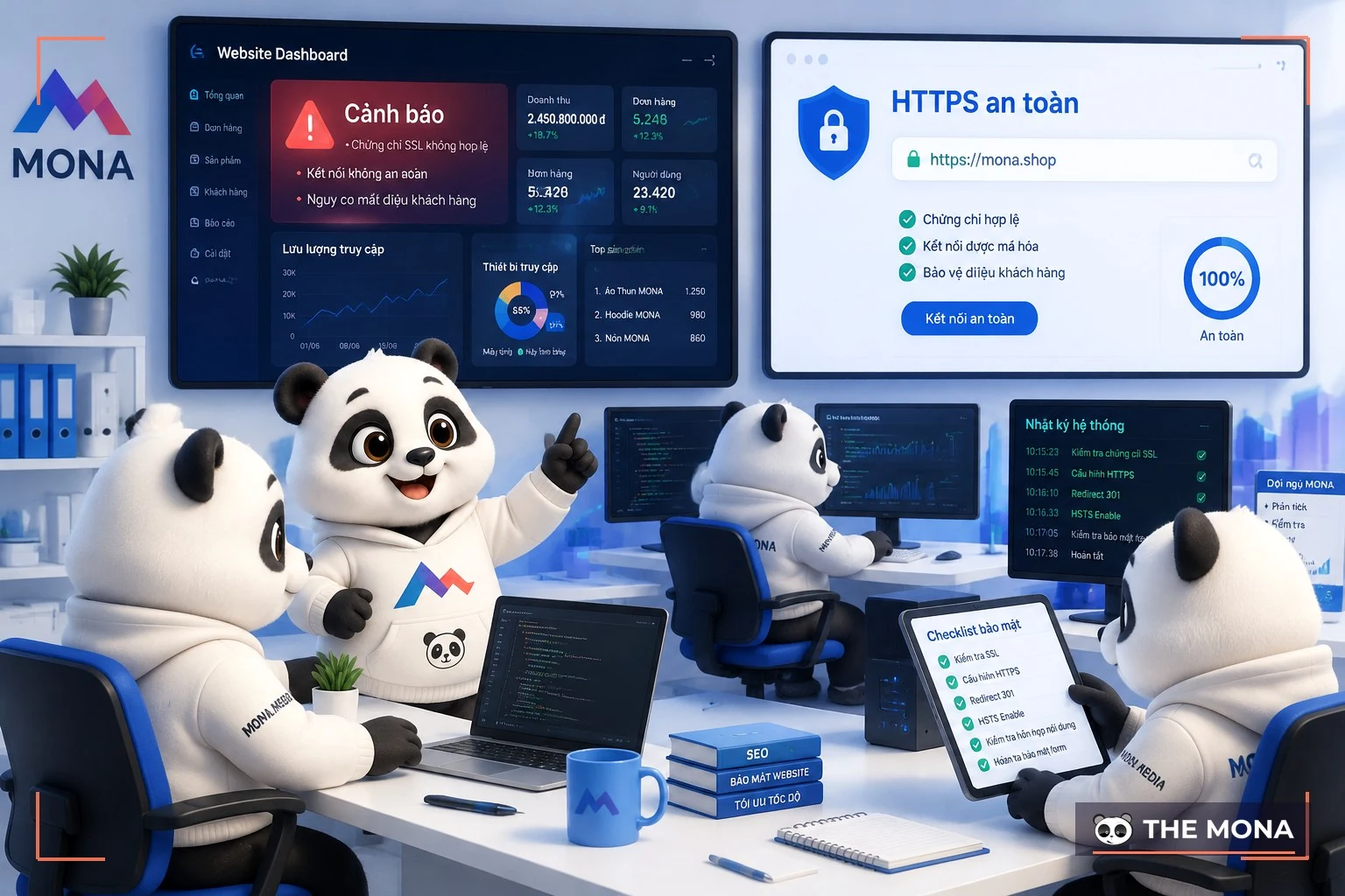 Đội gấu MONA kiểm tra cảnh báo SSL trên website