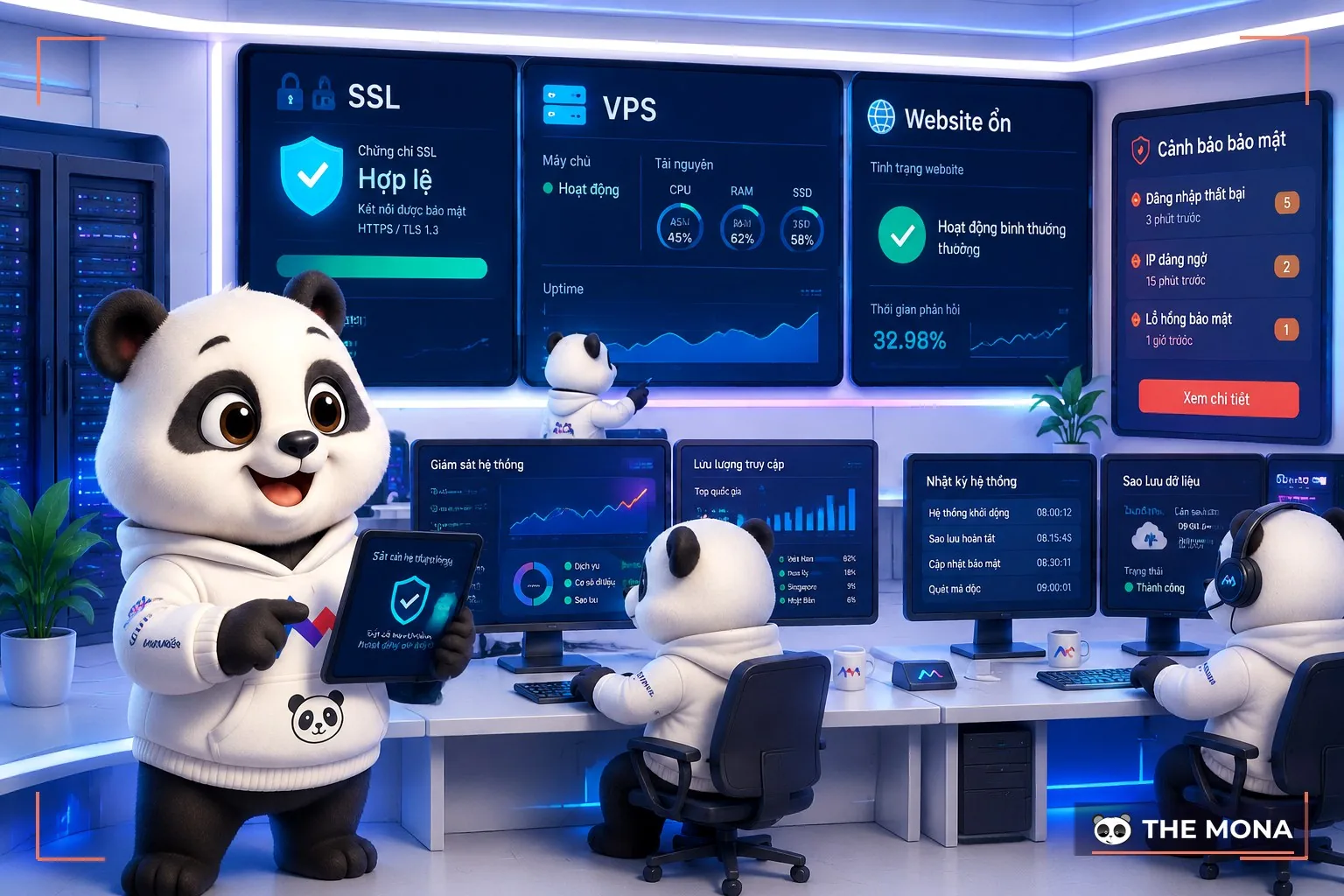 Đội MONA theo dõi bảo mật website và VPS