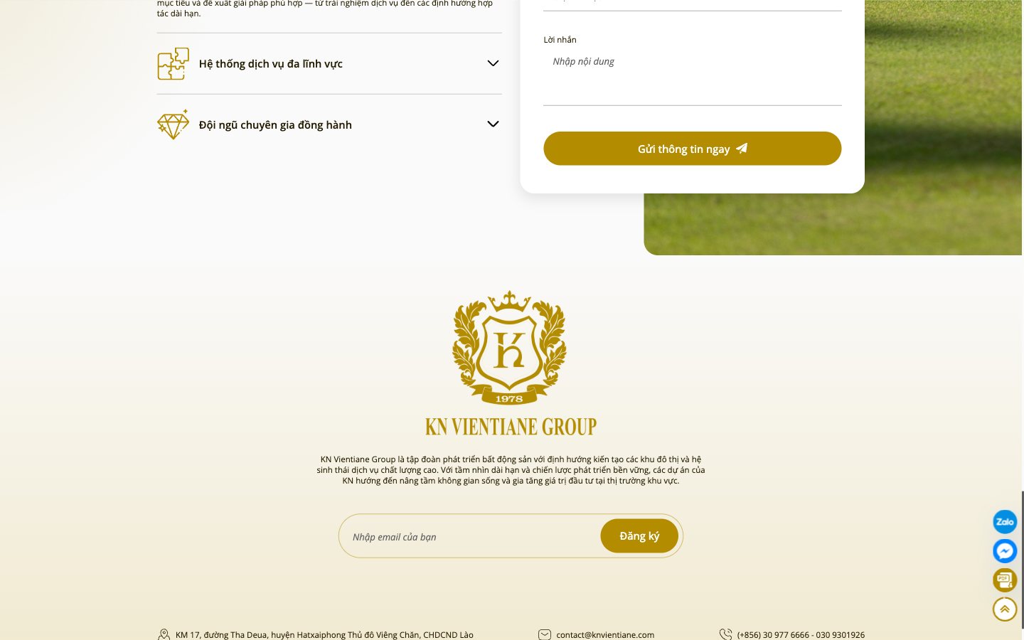 Trang 4 website KN Vientiane Group - Website tập đoàn đầu tư đa ngành tại Lào