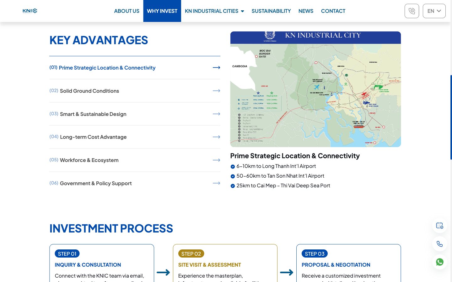 Điểm nhấn giao diện 2 website KNIC - Website khu công nghiệp thế hệ mới hướng tới nhà đầu tư nước ngoài