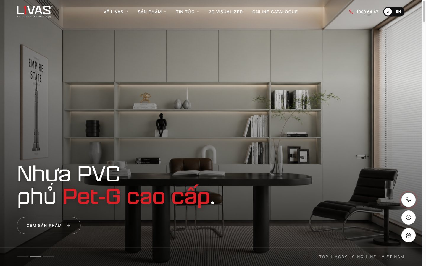Trang 1 website LIVAS VINA
