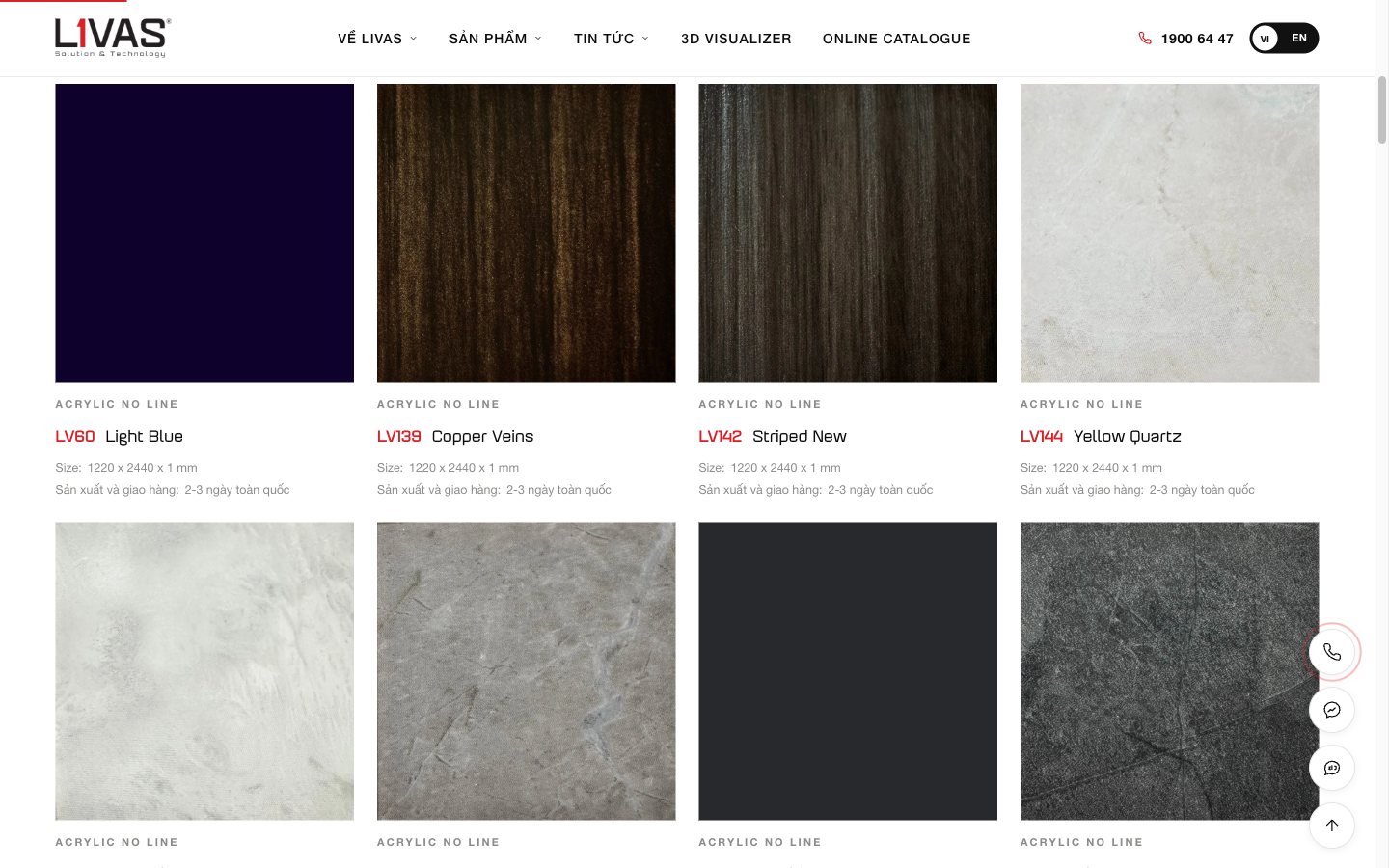 Trang 4 website LIVAS VINA