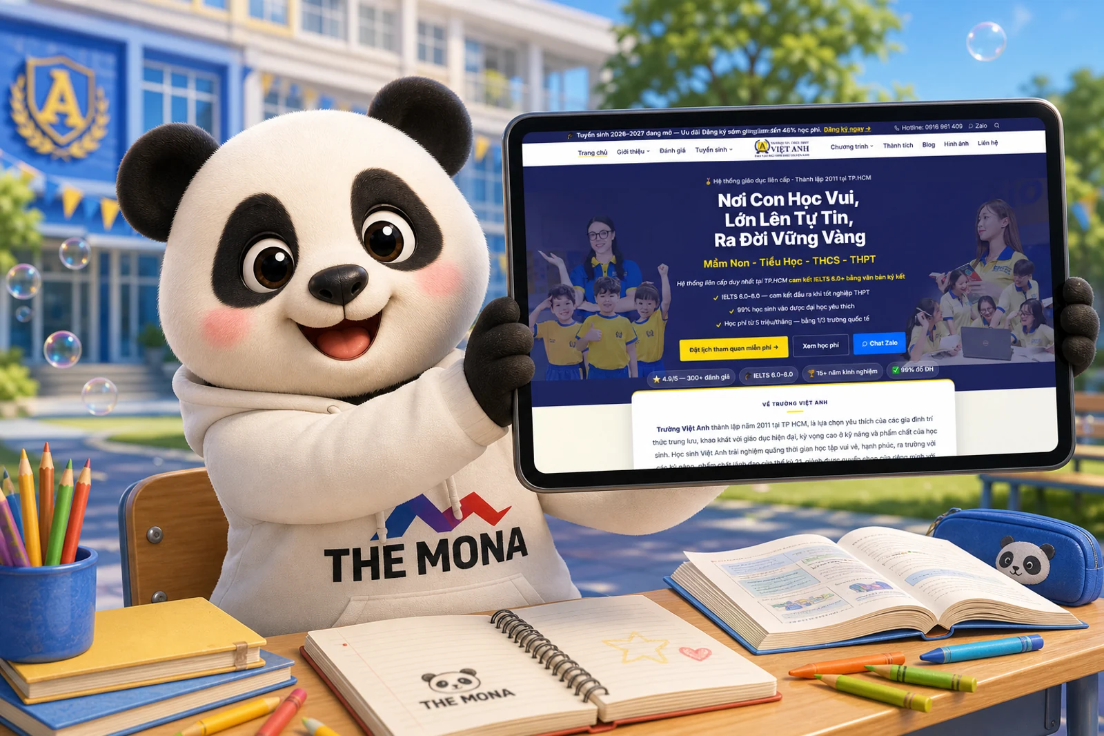 Trường Việt Anh - web 3D + Gấu MONA