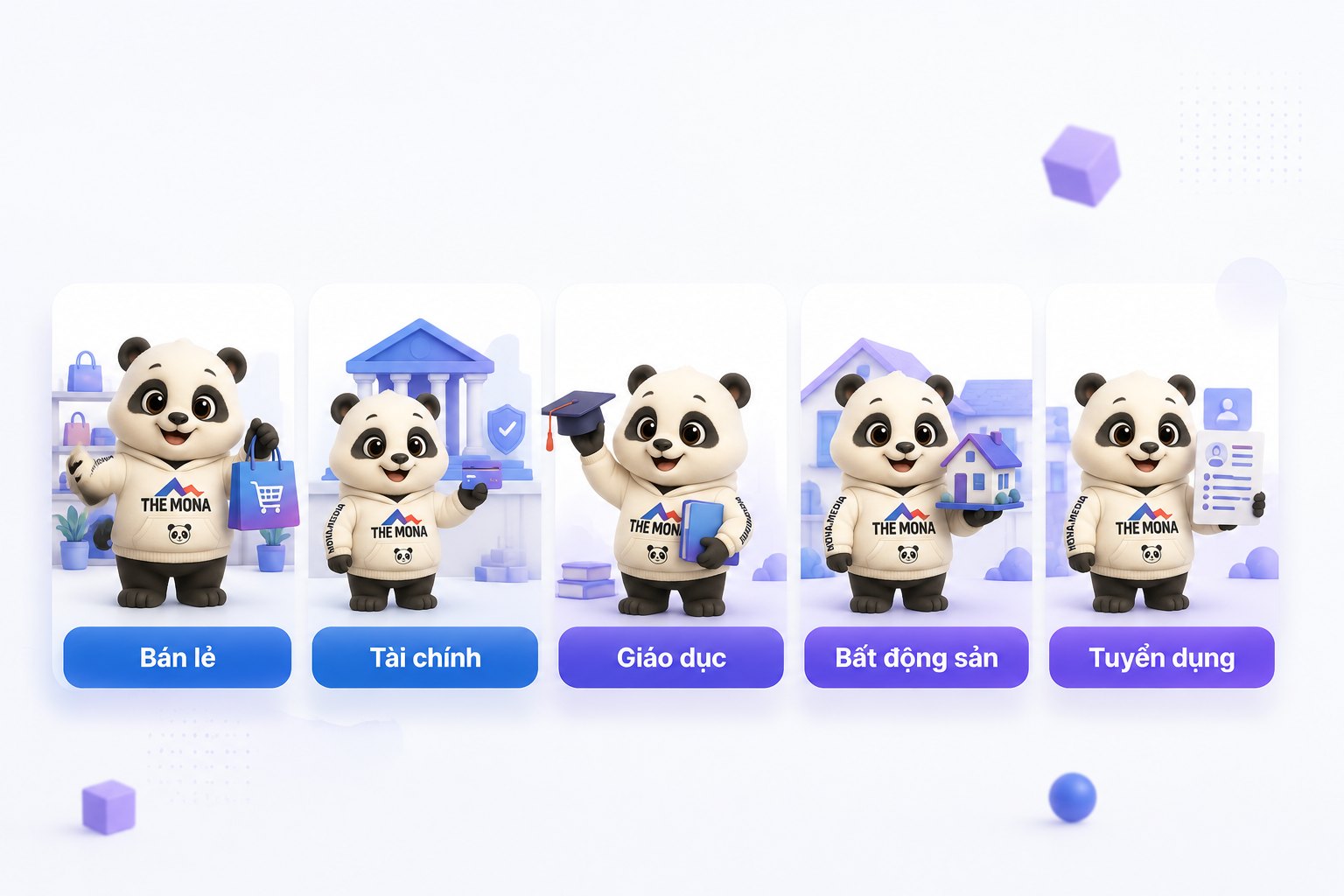 Ứng dụng AI automation cho nhiều ngành: bán lẻ, tài chính ngân hàng, giáo dục, bất động sản, tuyển dụng