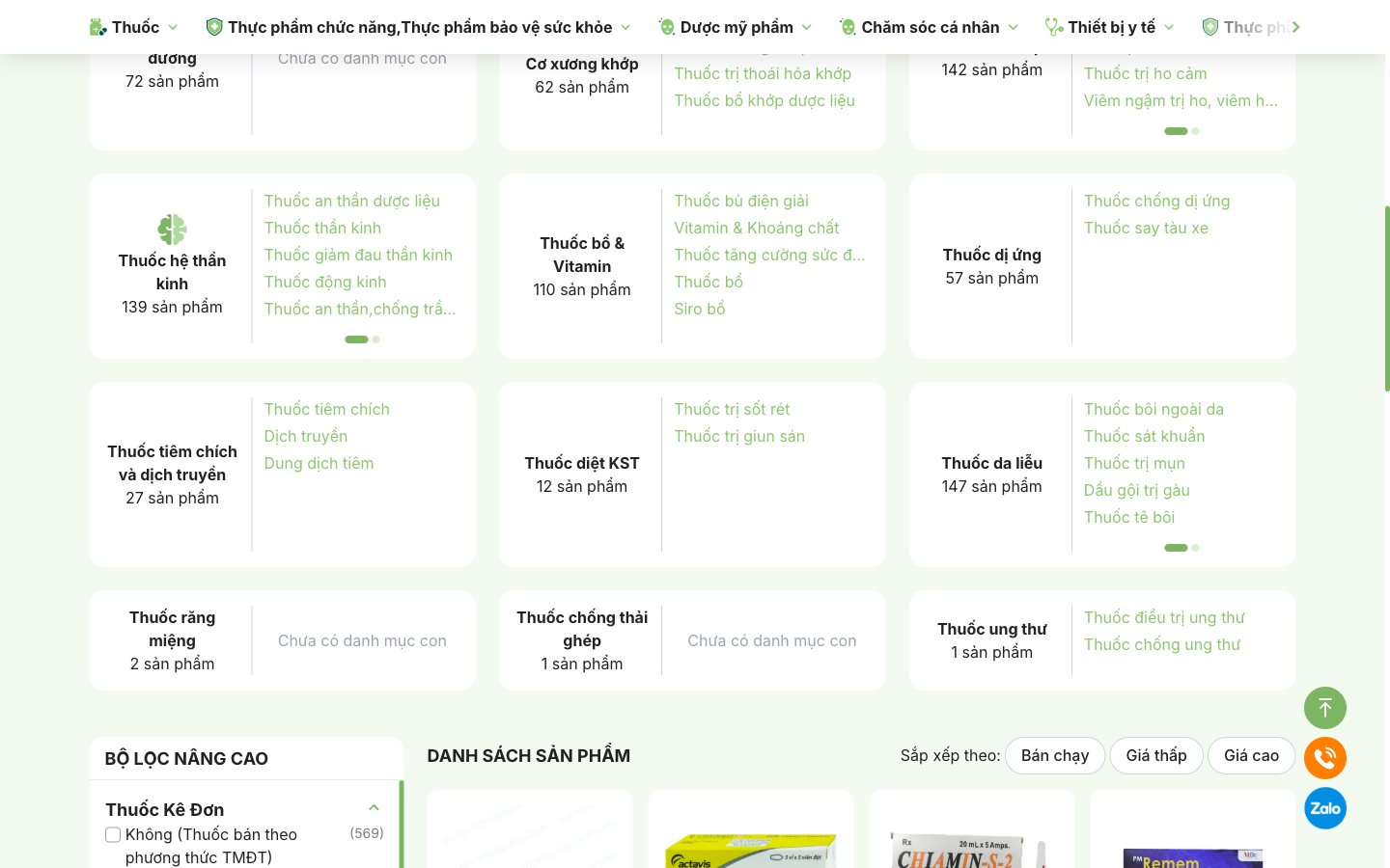 Trang 5 website Nhà thuốc Pharceco - Web app bán hàng cho hệ thống nhà thuốc