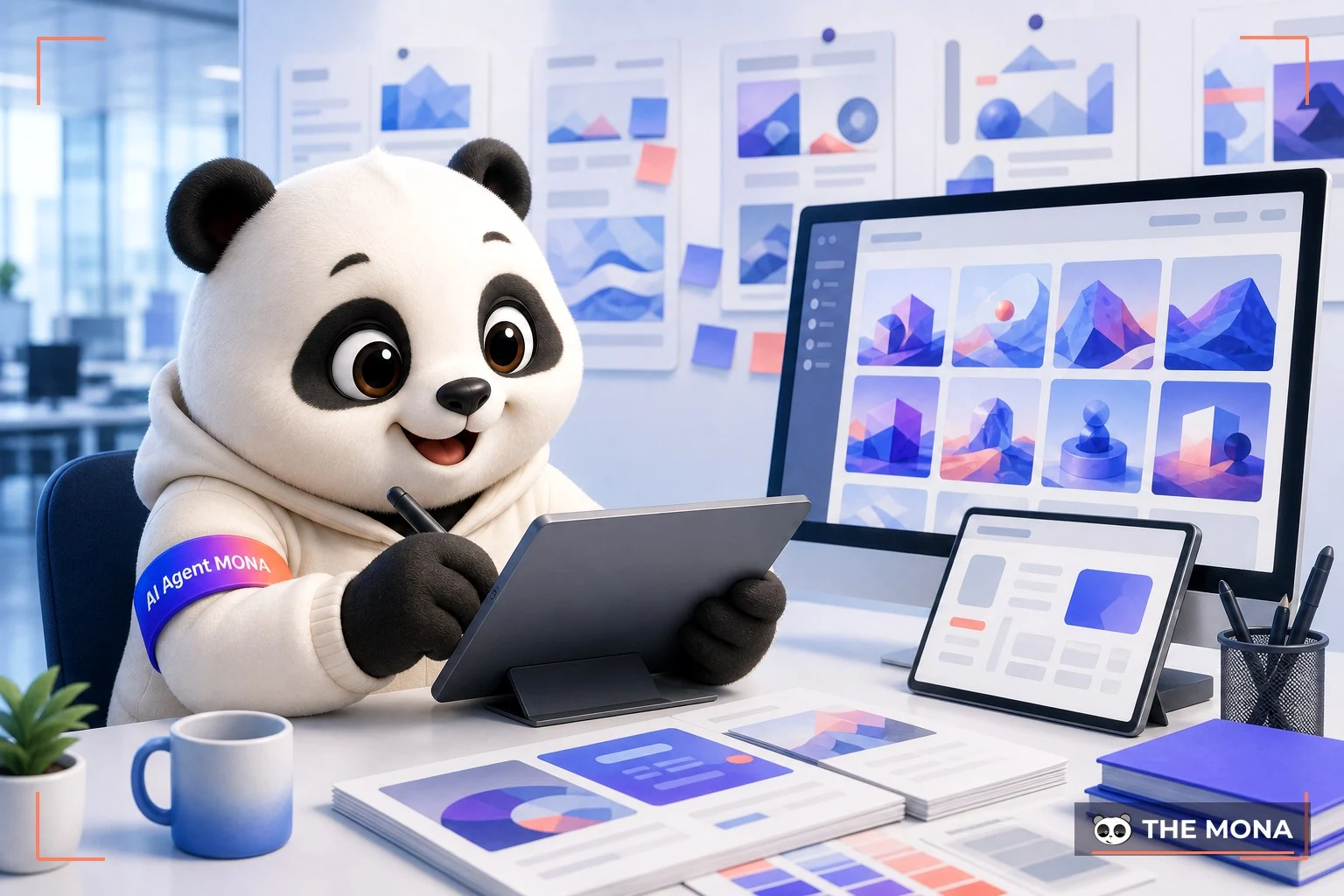 Đội gấu MONA đang thực hiện adobe firefly cho marketing biến ý tưởng thô thành 30+ hình ảnh độc đáo chỉ trong một giờ trong bối cảnh làm việc thực tế