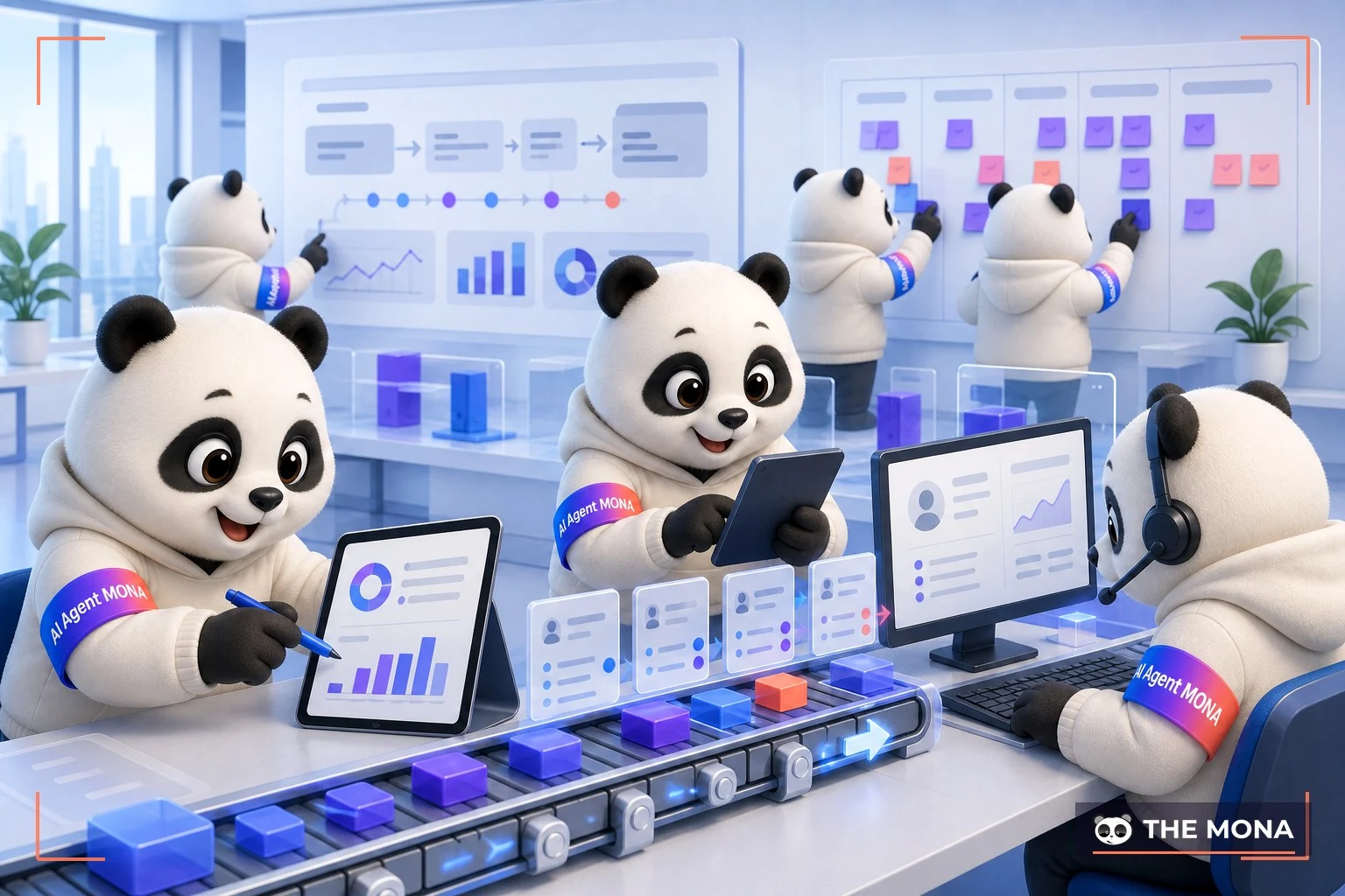 Đội gấu MONA đang thực hiện hệ thống ai-native sales org của mona vận hành thực tế như thế nào trong bối cảnh làm việc thực tế