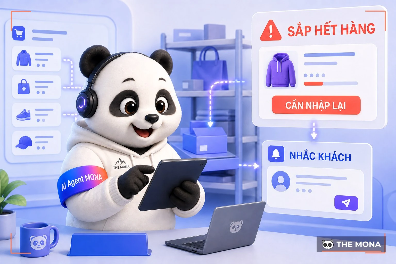 AI quản trị shop đọc đơn và cảnh báo hàng sắp hết