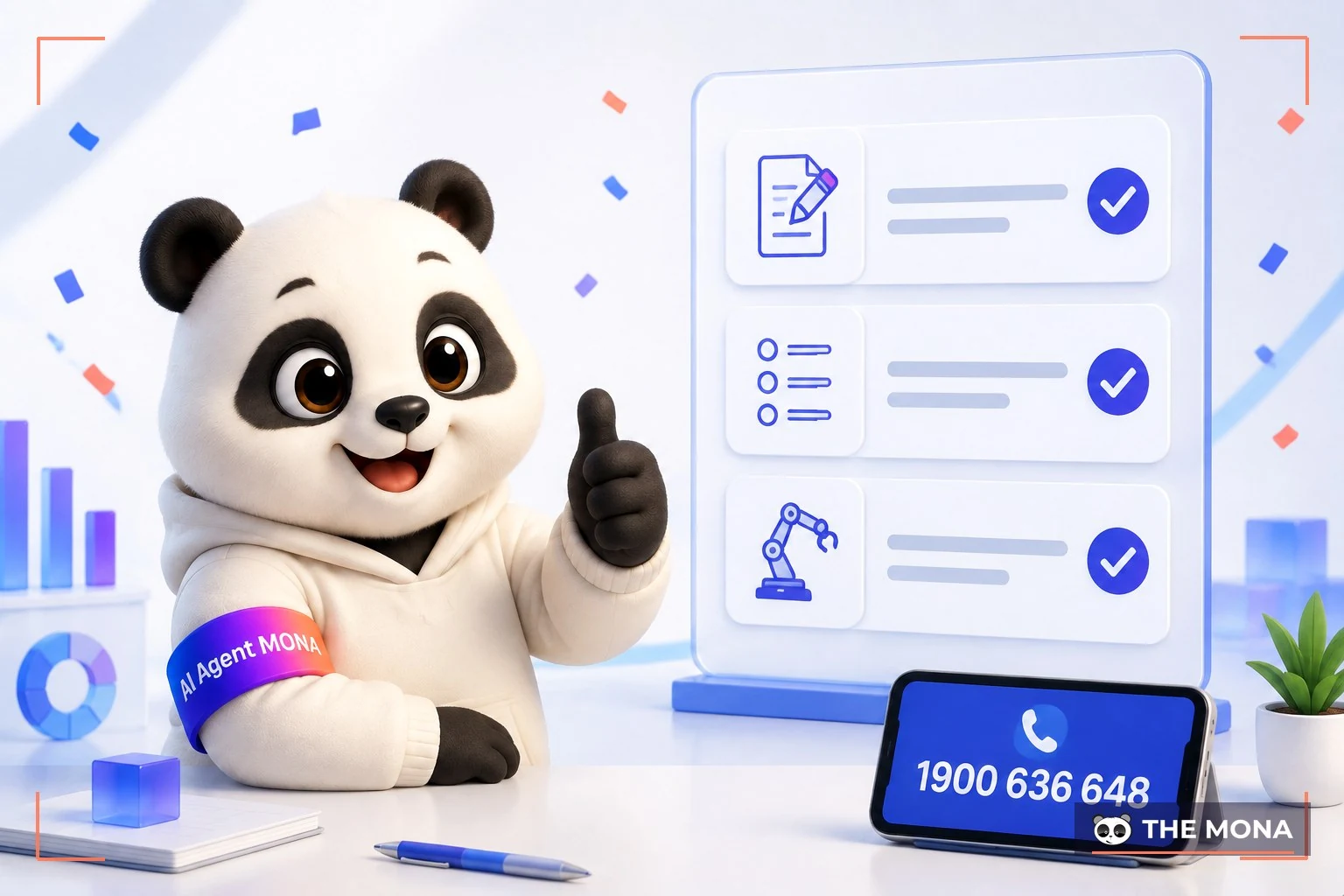 Gấu MONA hoàn thành bảng ba việc khởi đầu cho người kinh doanh một mình bên điện thoại hiện số tổng đài tư vấn