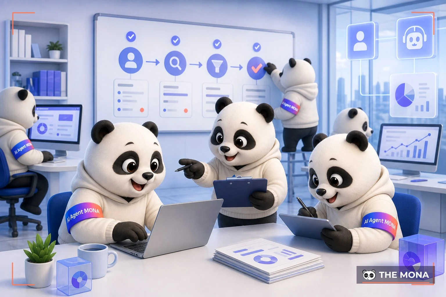 Đội gấu MONA đang thực hiện ai giúp được khâu nào trong quy trình bán hàng b2b trong bối cảnh làm việc thực tế