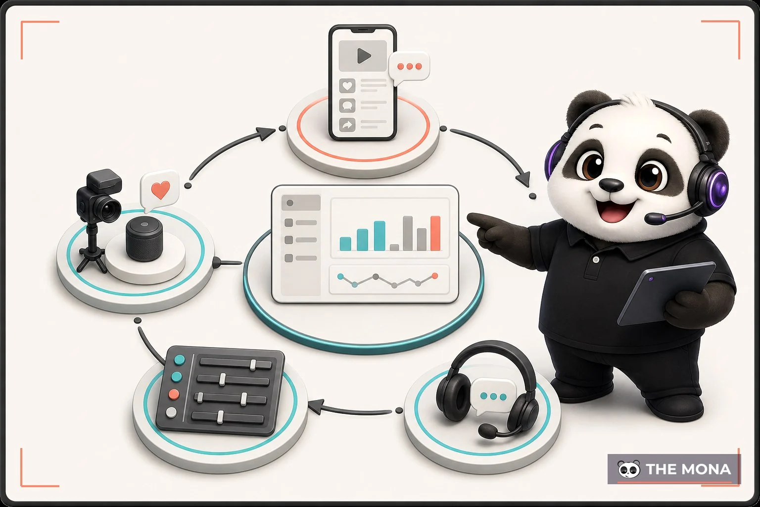 Bánh đà bán hàng TikTok Shop gồm nội dung livestream quảng cáo và chăm sóc khách