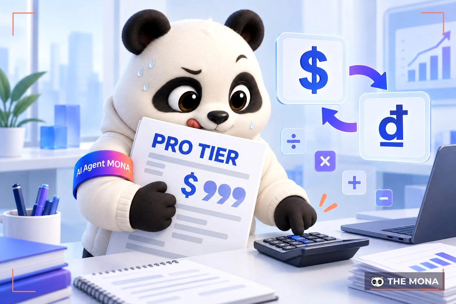 Gấu MONA xem bảng báo giá gói Pro của Vercel