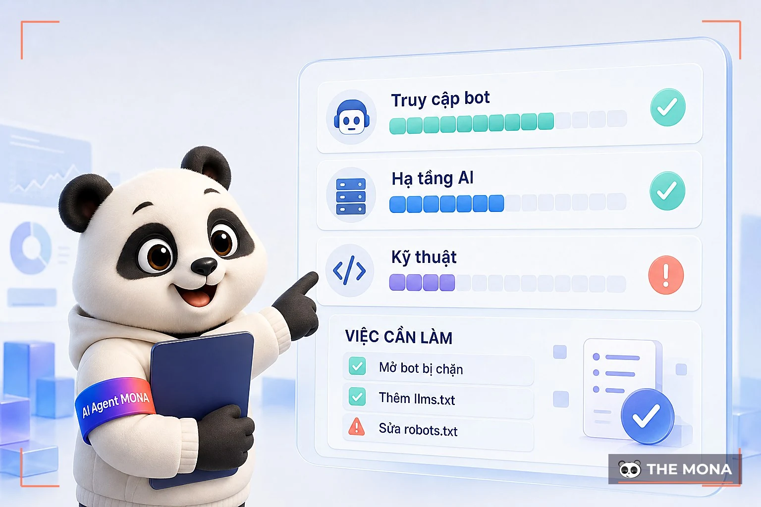 gấu MONA đọc bảng điểm chi tiết công cụ kiểm tra AI