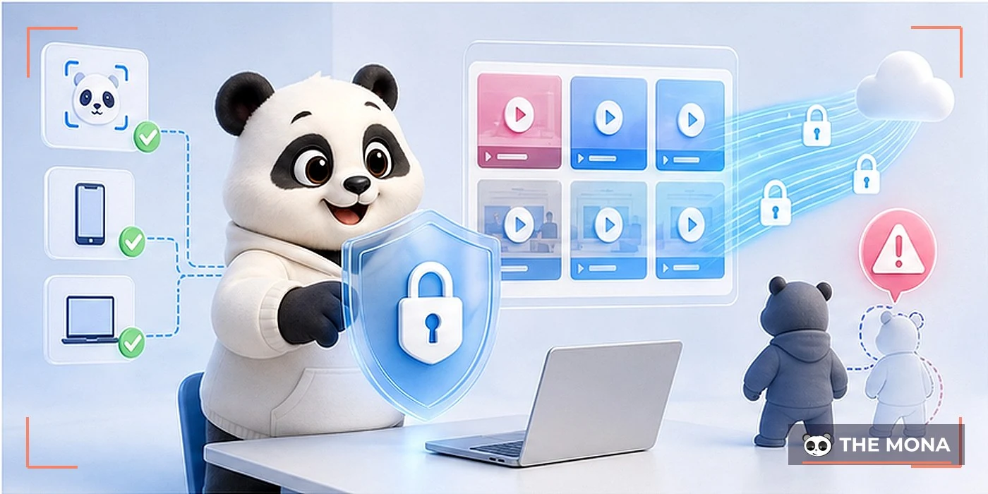 Gấu MONA bảo vệ video và tài khoản học viên