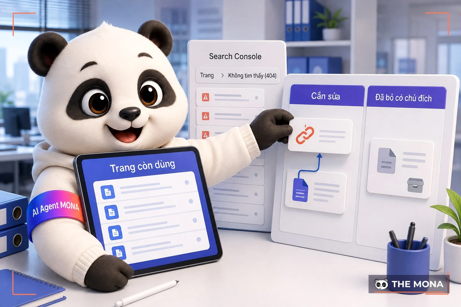 Gấu MONA phân loại URL 404 từ báo cáo Search Console