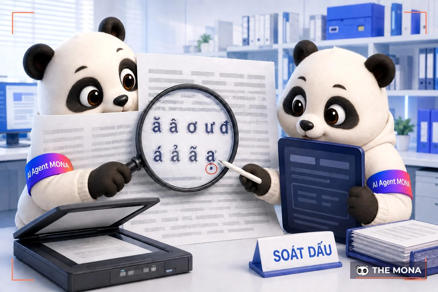 gấu mona dùng ocr để nhận diện chữ tiếng việt trong bản scan