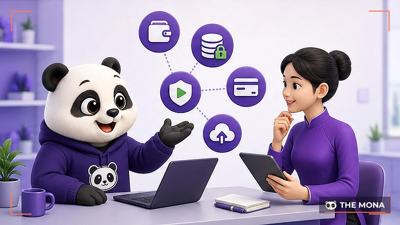 Gấu MONA giải đáp câu hỏi về phần mềm khóa học
