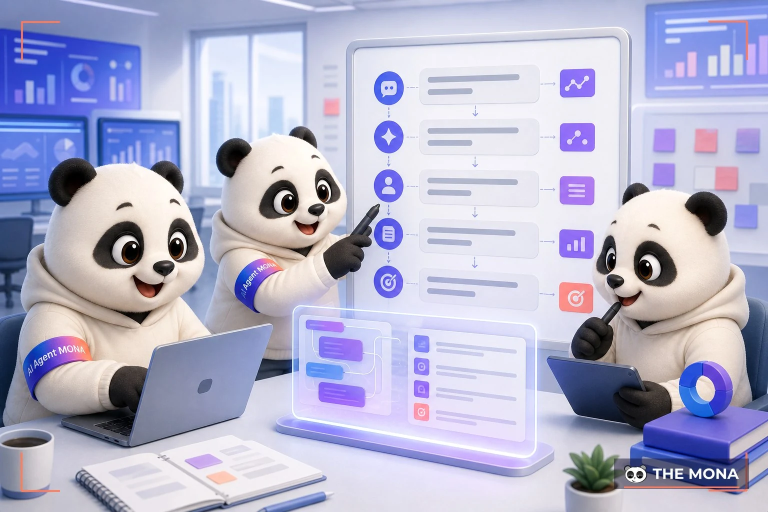 Đội gấu MONA đang thực hiện công thức 5 dòng biến tin nhắn rối thành kịch bản chốt đơn gọn và có lực trong bối cảnh làm việc thực tế