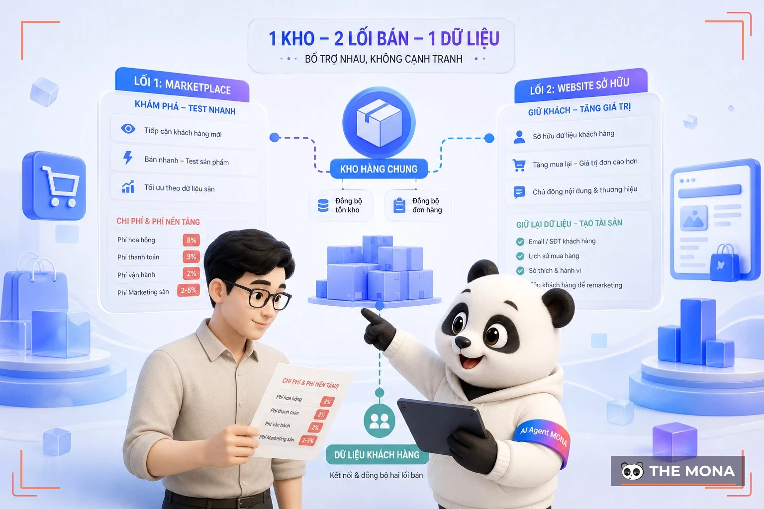 Gấu MONA so sánh bán trên sàn và website riêng sau khi chọn hàng
